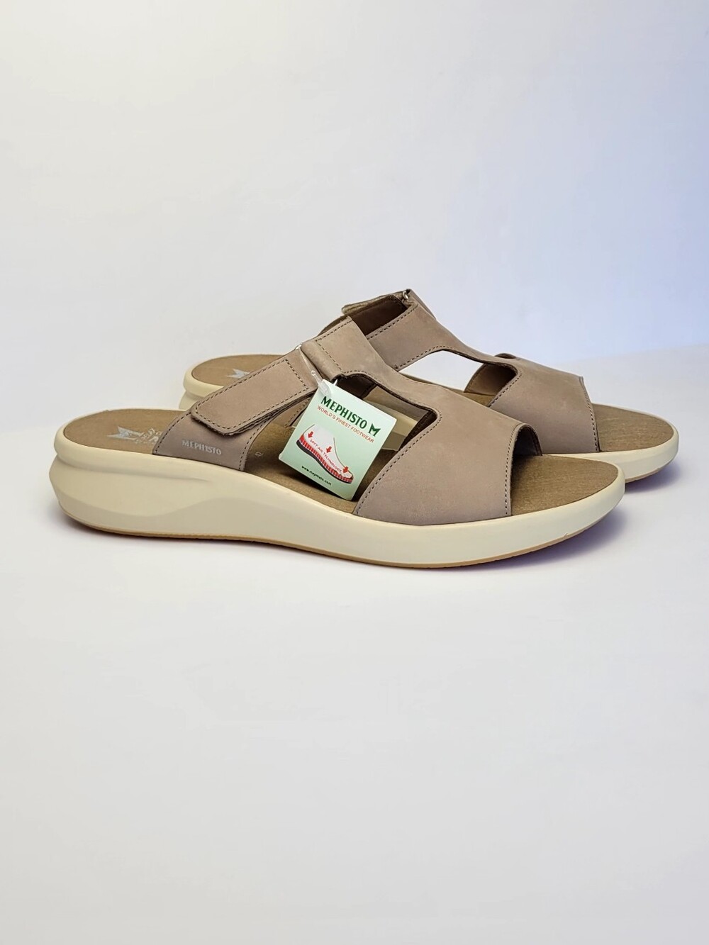 Mephisto Teeny Women’s 11 Beige Slip-On Comfort Sandals